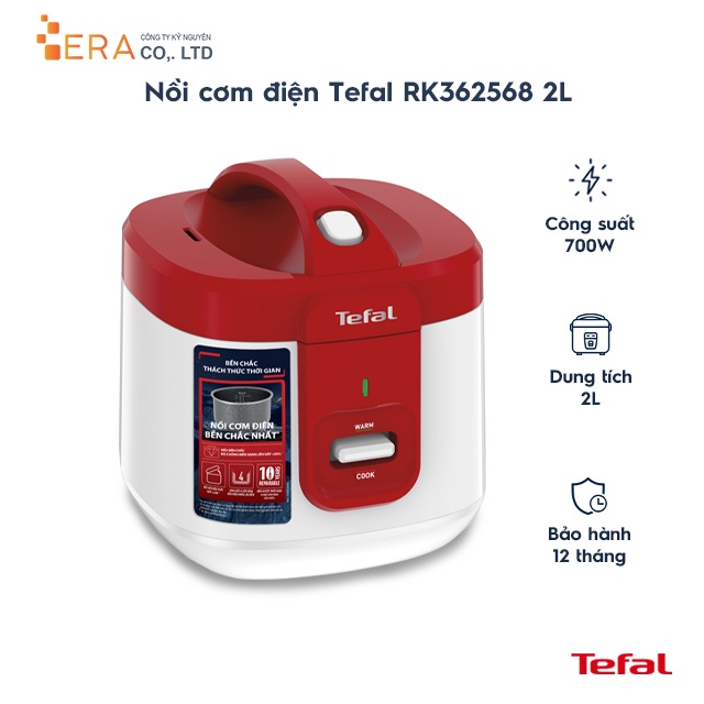 [Mã ELHADEV giảm 4% đơn 300K] Nồi cơm điện Tefal RK362568 2L