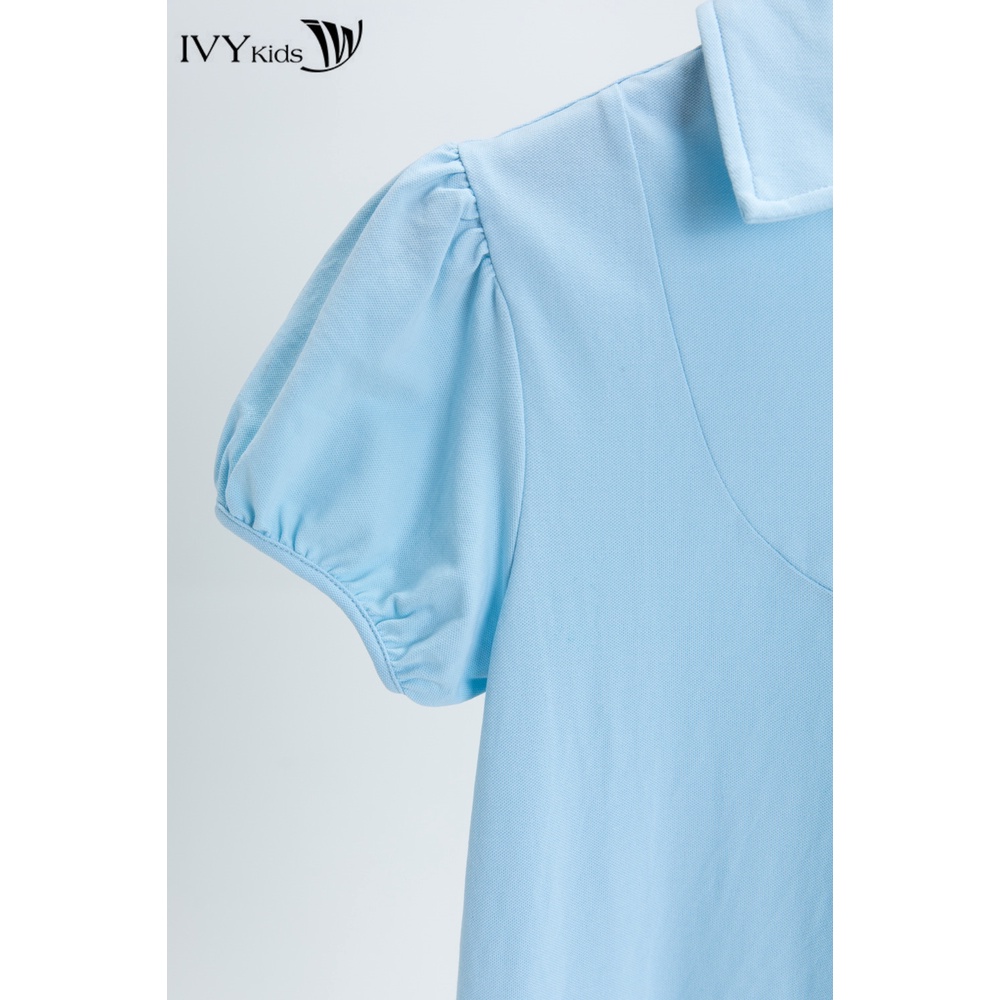 Đầm thun bé gái xòe cổ đức IVY moda MS 42G1303