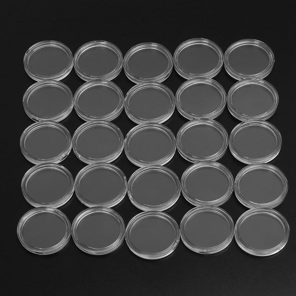 Set 10 Hộp Nhựa Trong Suốt 30mm Đựng Tiền Xu