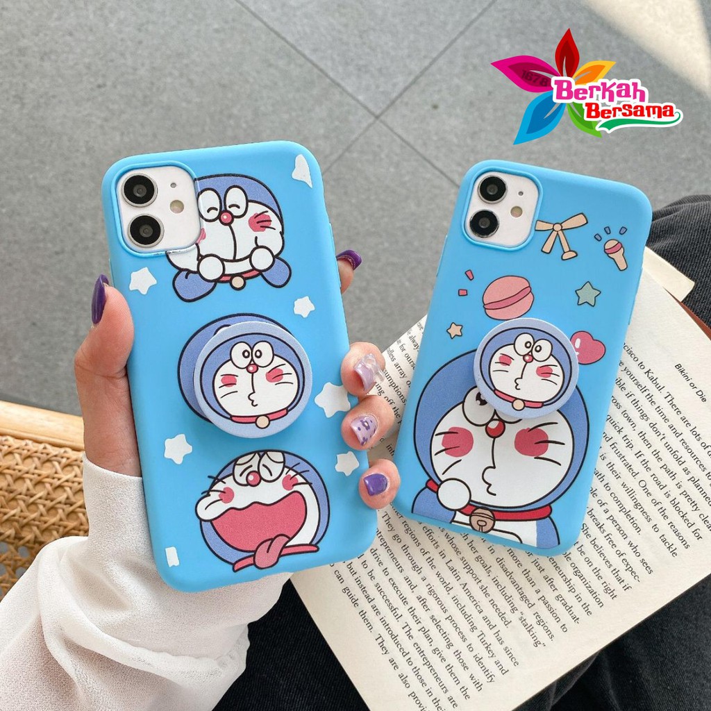 Ốp Điện Thoại Mềm Có Giá Đỡ Hình Doraemon Cho Vivo Y53 Y71 Y71I Y81C V5 V5S Lite Y65 Y69 Bb4435