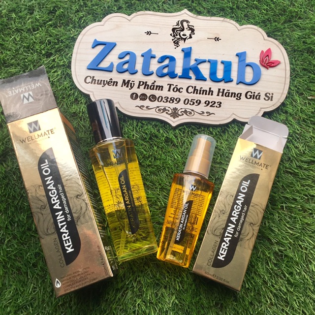 [Chính Hãng]🌸🌸Tinh Dầu Dưỡng Phục Hồi Tóc Wellmate Keratin Argan Oil 60ml | BigBuy360 - bigbuy360.vn