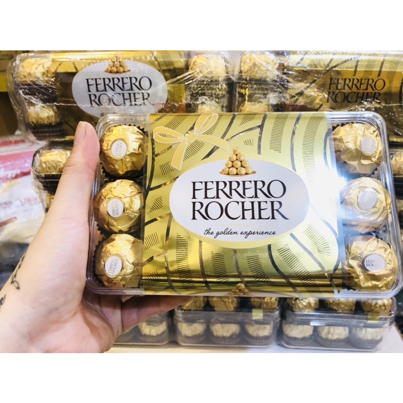 KẸO SÔ CÔ LA FERRERO ROCHER 30 VIÊN- 375GRAM FROM ITALIA