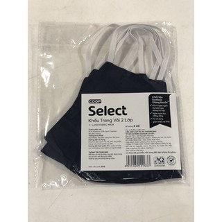 KHẨU TRANG VẢI 2 LỚP CO.OP SELECT ( 3 cái )