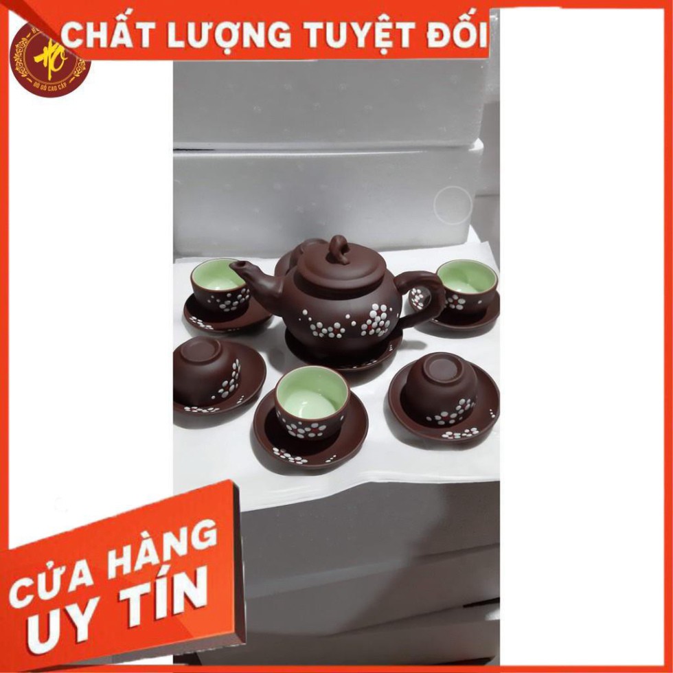 [ COMBO 4 MÓN GIÁ RẺ ] Bộ Combo Khay trà Như ý : khay trà gỗ hương + hộp chè + lọ tăm + ấm chén - FREE SHIP TOÀN QUỐC - 