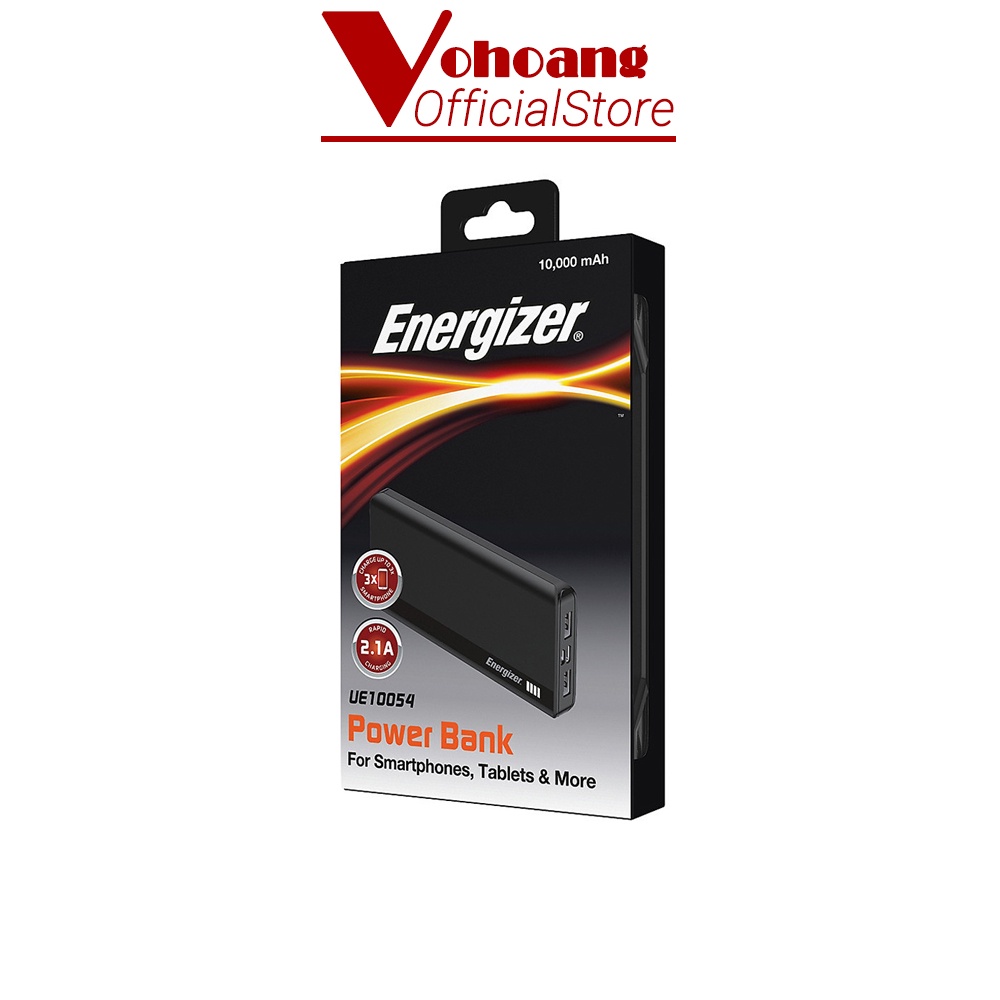 Sạc dự phòng Energizer 10000mAh sạc 4 cổng ( 2 in / 2 out ) Energizer UE10054