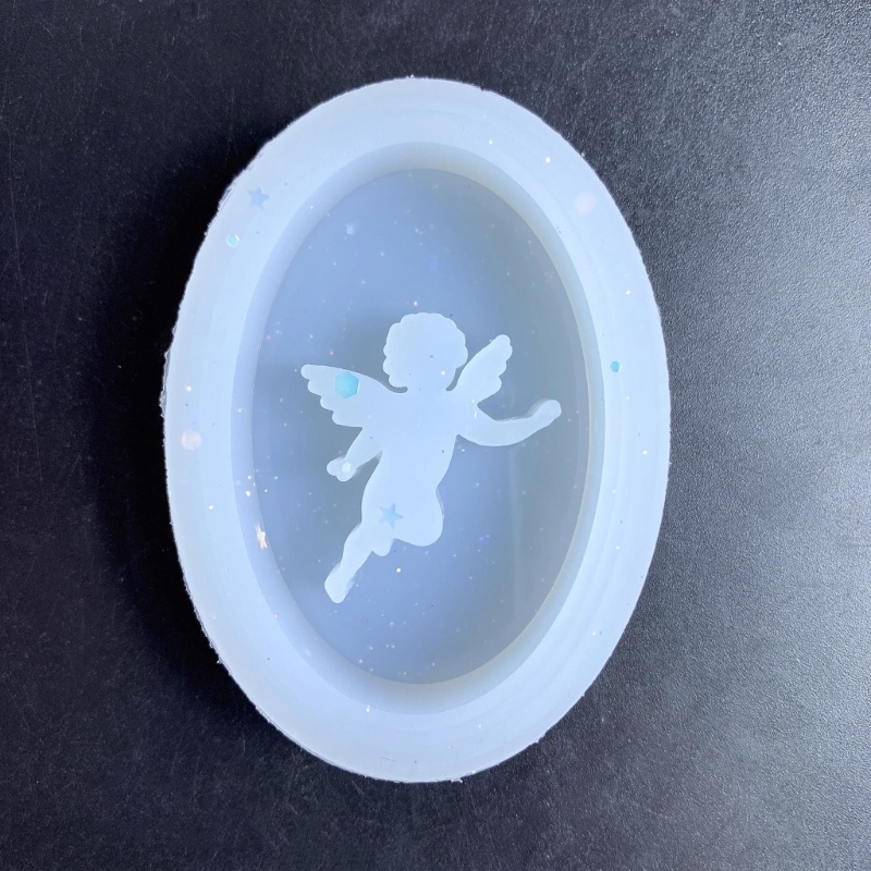 Sa Khuôn Silicon Hình Thiên Thần Có Thể Tái Sử Dụng Làm Đồ Thủ Công DIY