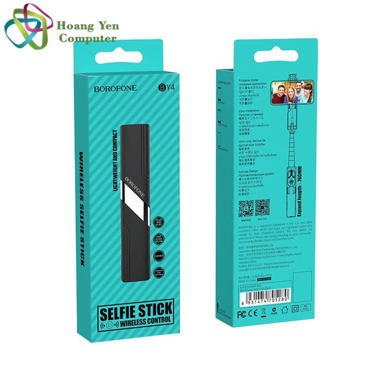 [XẢ KHO] Gậy Tự Sướng Mini Borofone BY4 Kết Nối Qua Bluetooth - BH 1 Năm | BigBuy360 - bigbuy360.vn