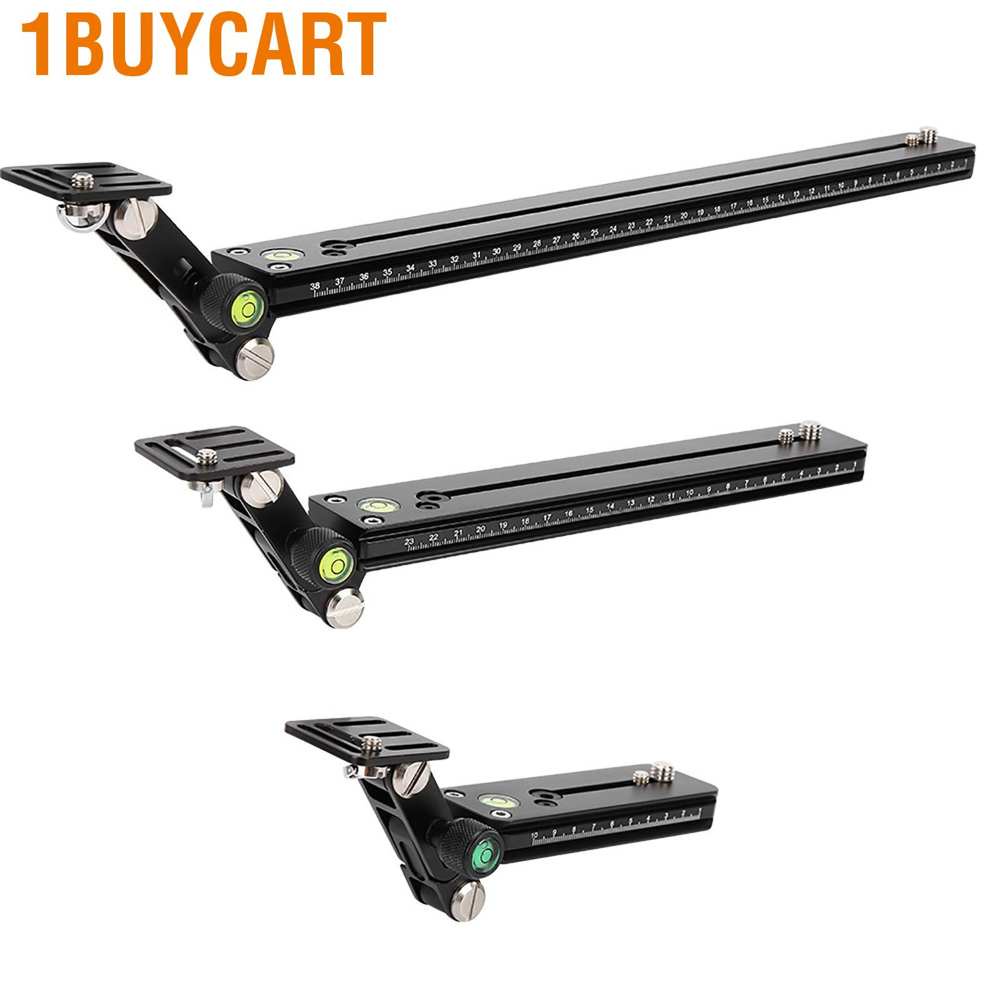 Set tấm nhả nhanh đỡ ống kính tiêu cực dài màu đen với vít 1/4 cho thợ chụp máy ảnh kỹ thuật số