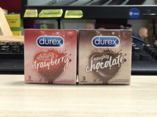 Bao cao su bcs  Durex Naughty Chocolate/Trawberry hộp 3 cái