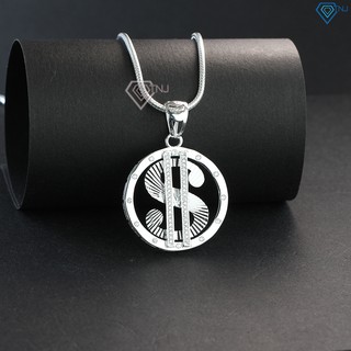 Dây chuyền nam bạc, vòng cổ bạc nam mặt tiền đô la dca0017 trang sức tnj
