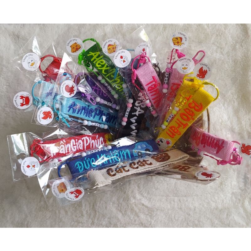 Nametag màu sắc thêu tên+ hình theo yêu cầu, k thêm phí đổi hình.