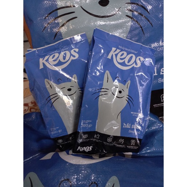 Hạt mèo Keos 350g vị hải sản