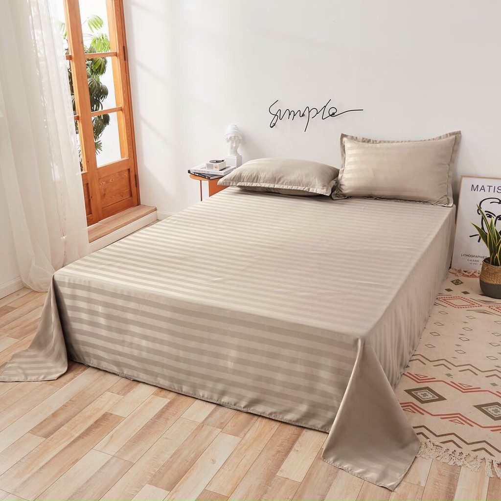 Bộ ga giường và vỏ gối Cotton 3F ga gối Cotton Màu Be chuẩn Khách Sạn, Nhà Nghỉ, Homestay chuyên dùng | BigBuy360 - bigbuy360.vn