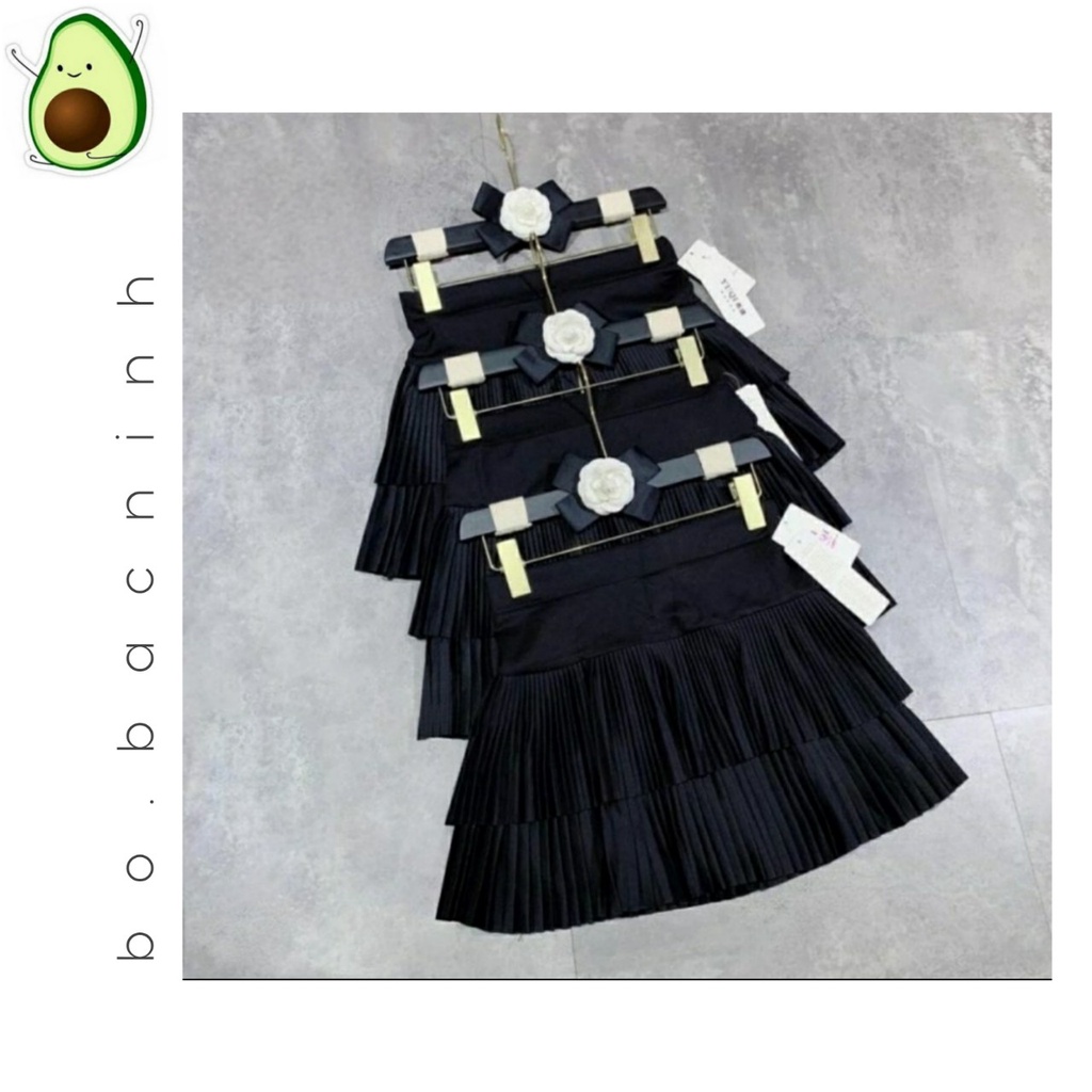 Chân váy xếp tầng phồng dáng ngắn xòe ( có quần trong )