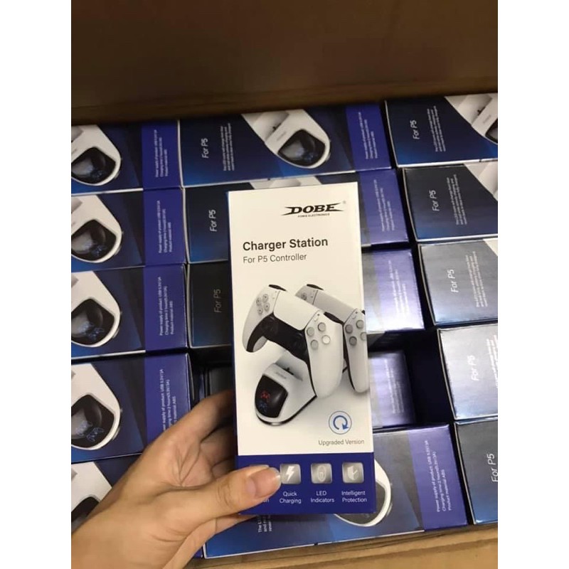 Dock Sạc Nhanh 2 Tay Ps5 Dualsense Hãng Dobe Xịn