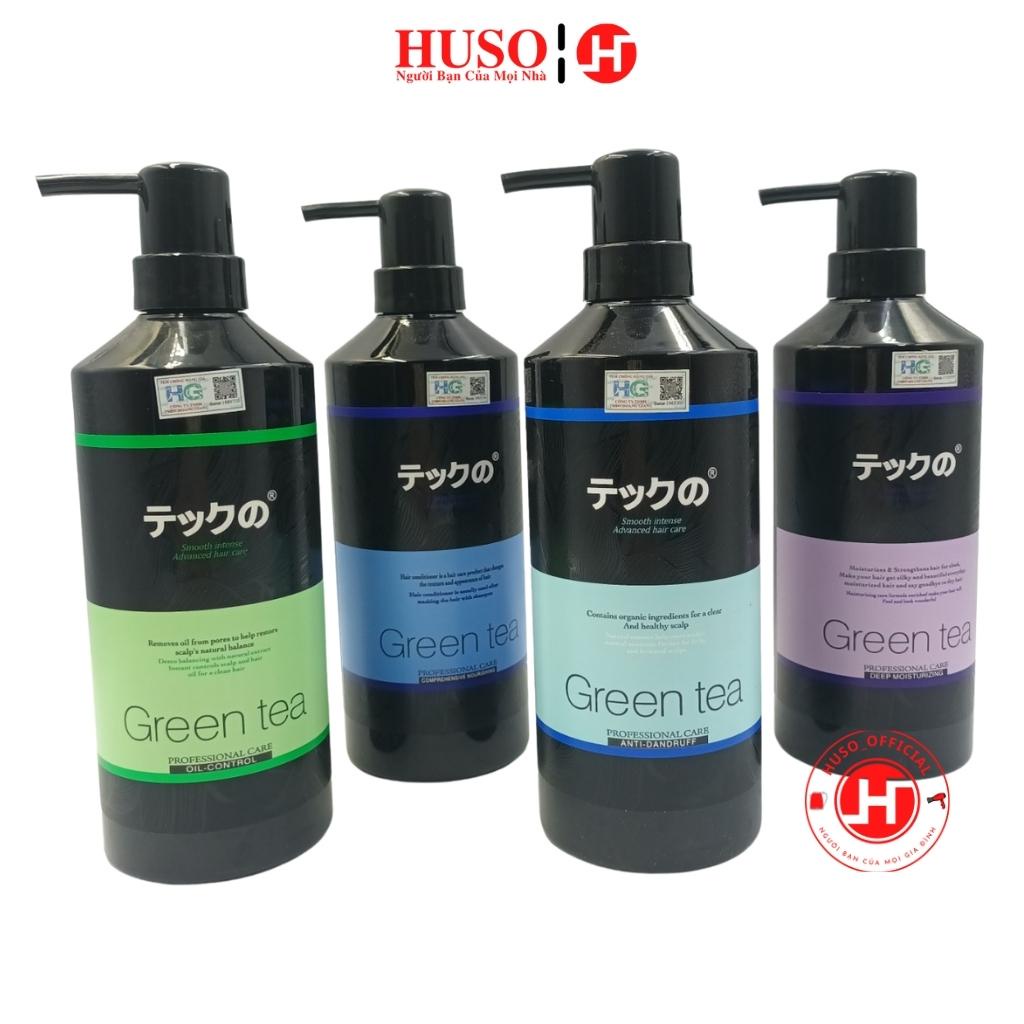 Dầu gội xả trà xanh meiki kiềm dầu cho da đầu và cân bằng độ ẩm phục hồi hư tổn cho mái tóc,HUSO