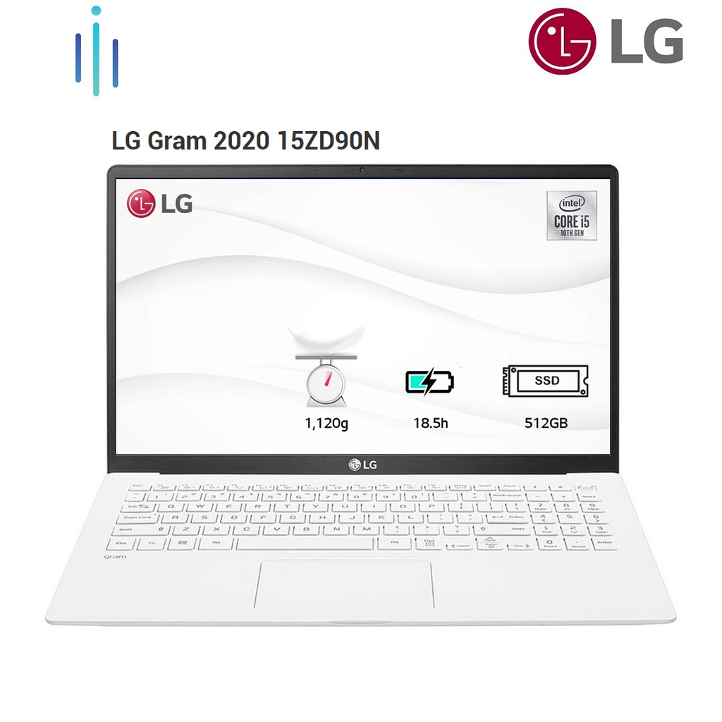 Laptop LG Gram 2020 15ZD90N-V.AX56A5 i5-1035G7 | 8GB | 512 GB | 15'6 FHD IPS | FREE DOS - Chính Hãng