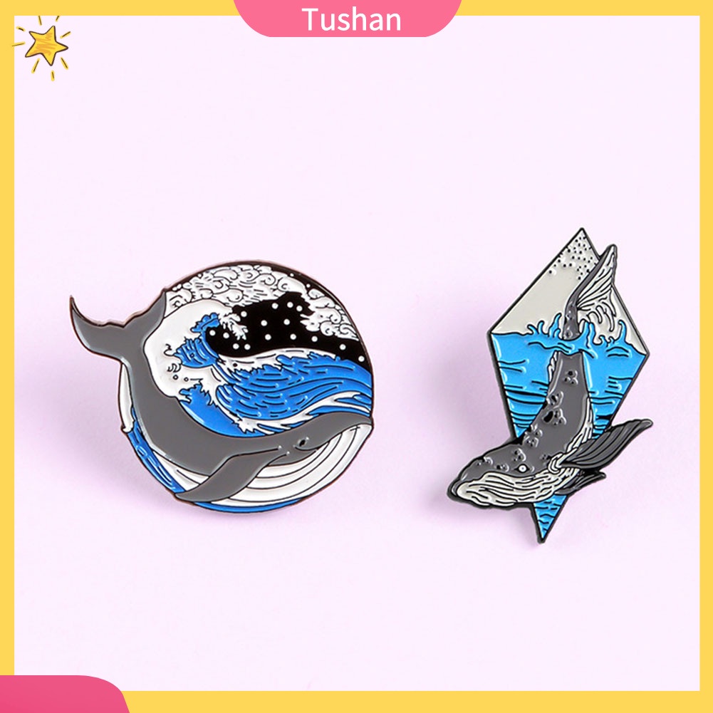 Ghim Cài Áo Hình Cá Voi Đính Đá Nhân Tạo Thời Trang Cho Nữ