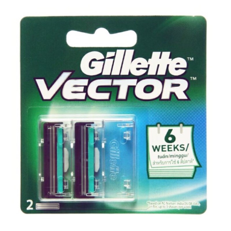 LƯỠI KÉP GILLETTE VECTOR VỈ 2 CHIẾC