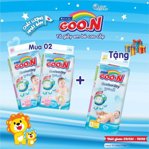 [kèm quà] Bỉm dán goon slim newborn 48/ S36 / S64