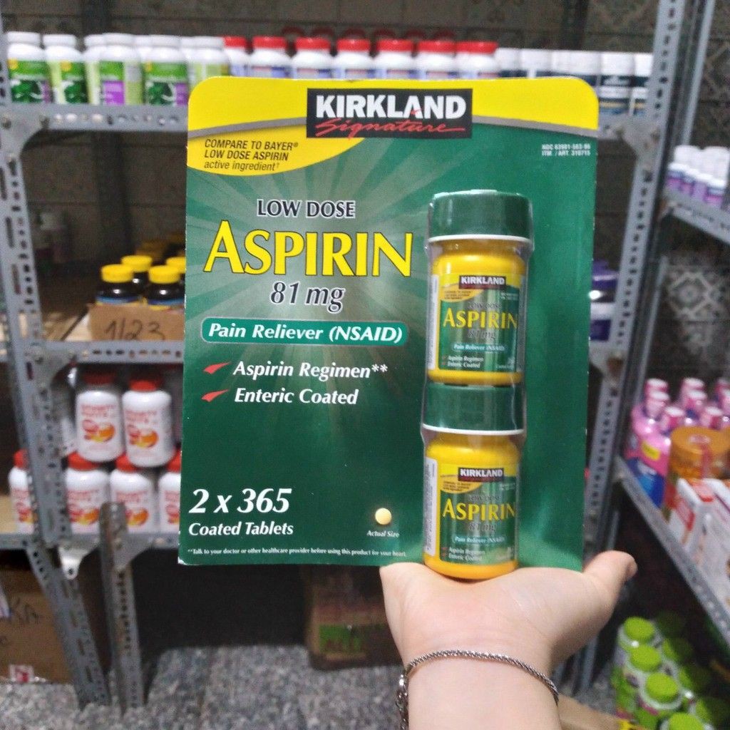 Aspirin.81mg.Kirkland.Signature 365 Viên