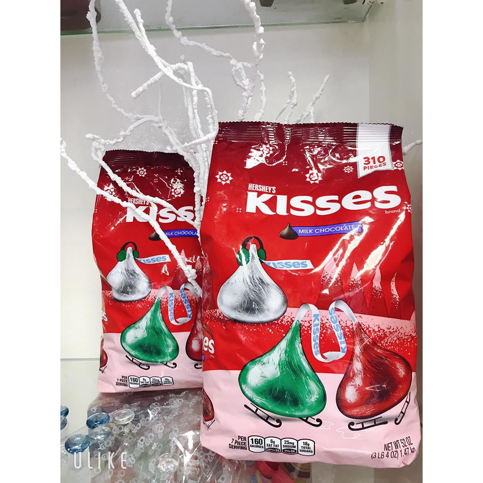 Kẹo  Hershey's Kisses Milk Chocolate  310 Viên 1.47kg