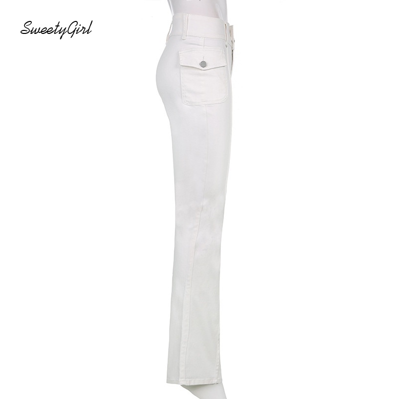 Quần Dài Ống Loe Màu Trơn Thời Trang Đường Phố Cho Nữ