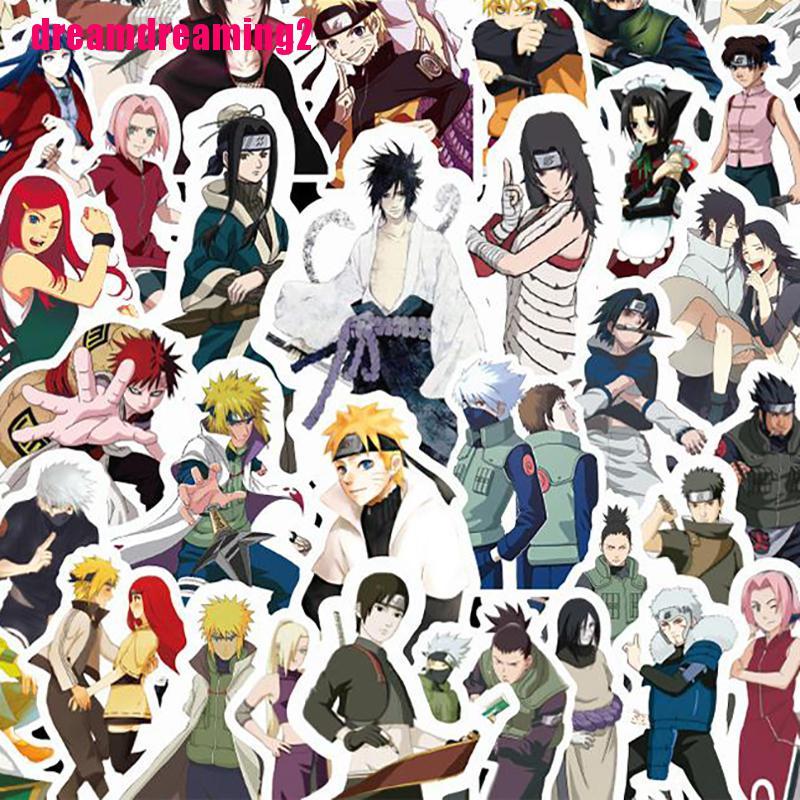 Bộ 100 Miếng Dán Chống Thấm Nước Hình Naruto