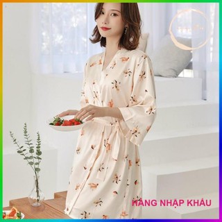 [HÀNG CAO CẤP] Áo choàng hoa kimono sang trọng dễ thương áo ngủ bigsize dưới 65kg Ly Ly Shop