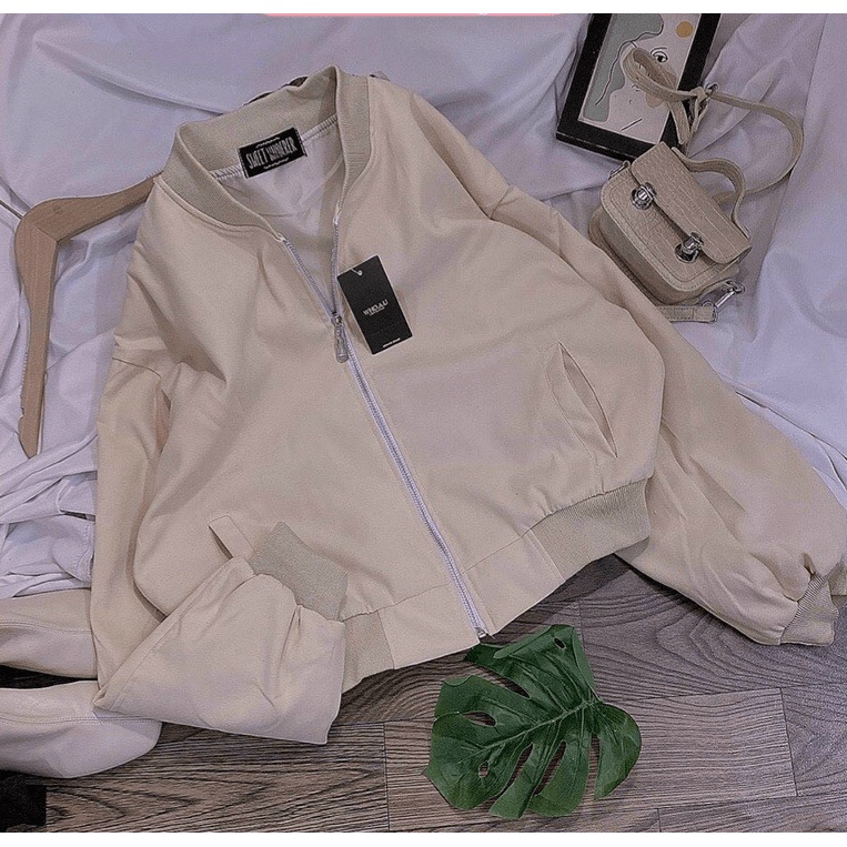 Áo Khoác Bomber Da Lộn Nữ Form Lửng HOT KSB [ CAM KẾT CHUẨN ĐẸP HÌNH THẬT 100% ]
