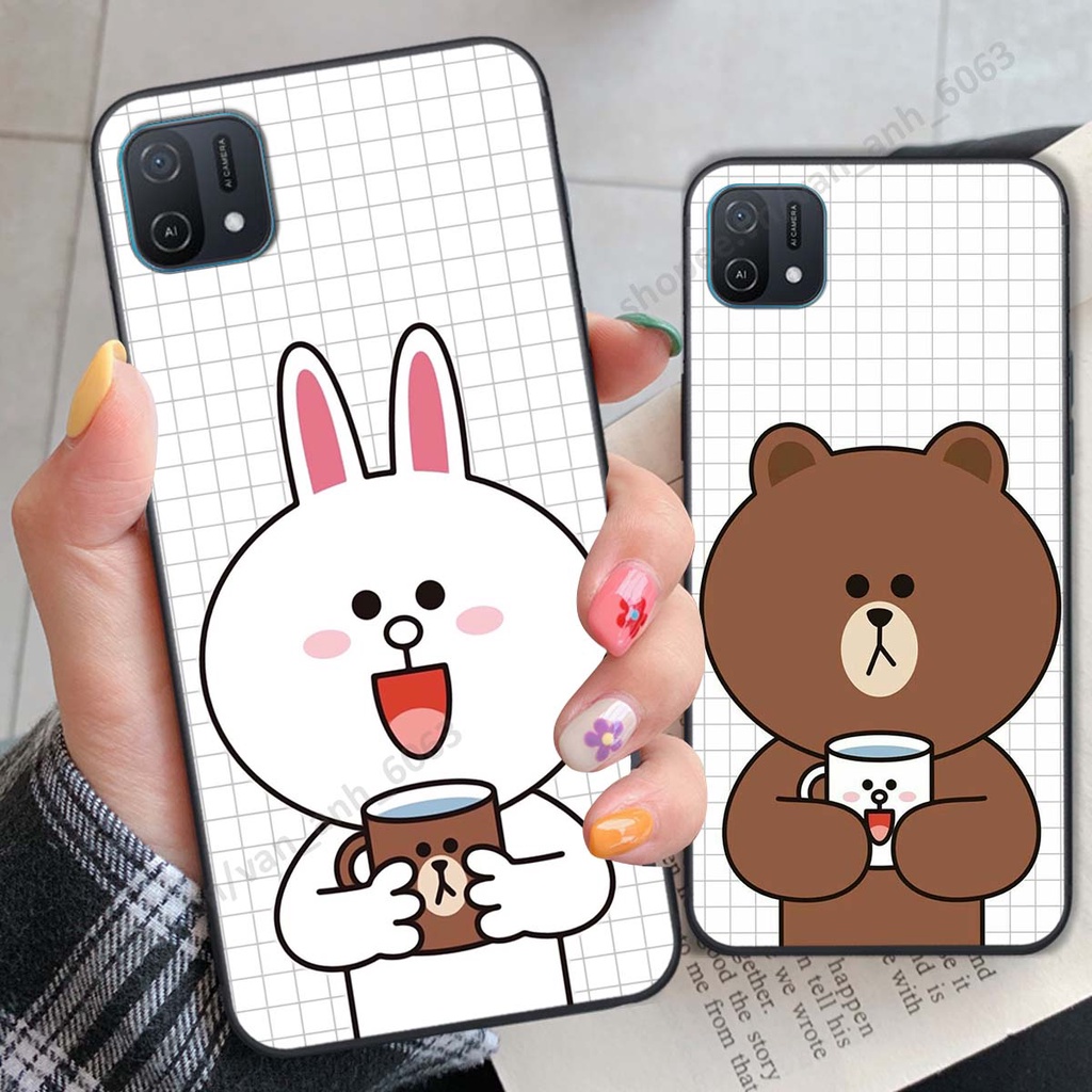 Ốp Oppo A16k hình thỏ, gấu đáng yêu dễ thương, ốp lưng điện thoại oppo viền dẻo giá rẻ
