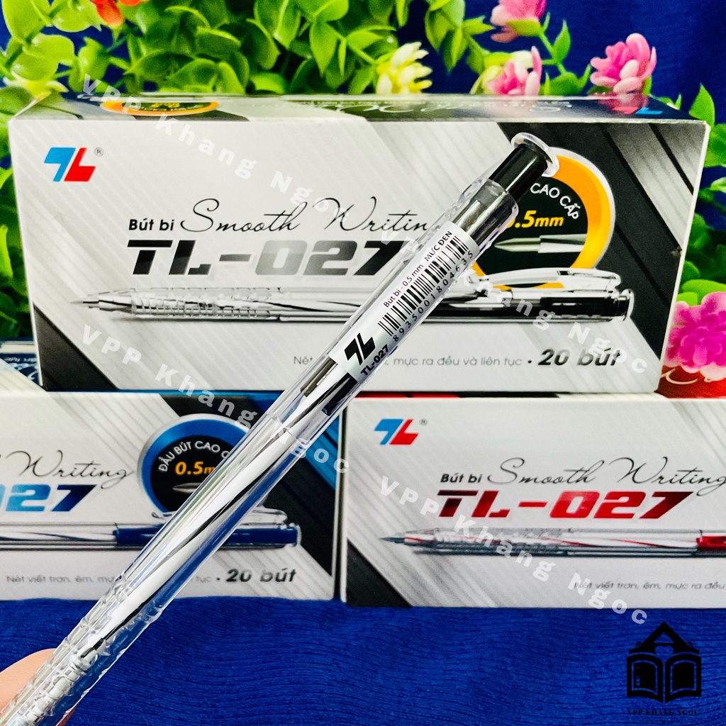 Bút Bi TL-027 Ngòi 0.5mm Màu Xanh, Đỏ, Đen