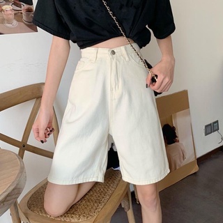Quần short jean ống suông