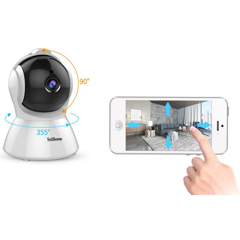 [ TẶNG KÈM THẺ NHỚ 64G YOSEE ] Camera ip SriHome SH025 Full HD 1080p – Camera IP Wifi giám sát, quan sát không dây