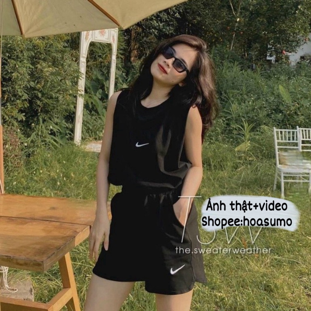 [Thời Trang Nữ Teen] Set 2 chi tiết áo tank top có quây kèm quần