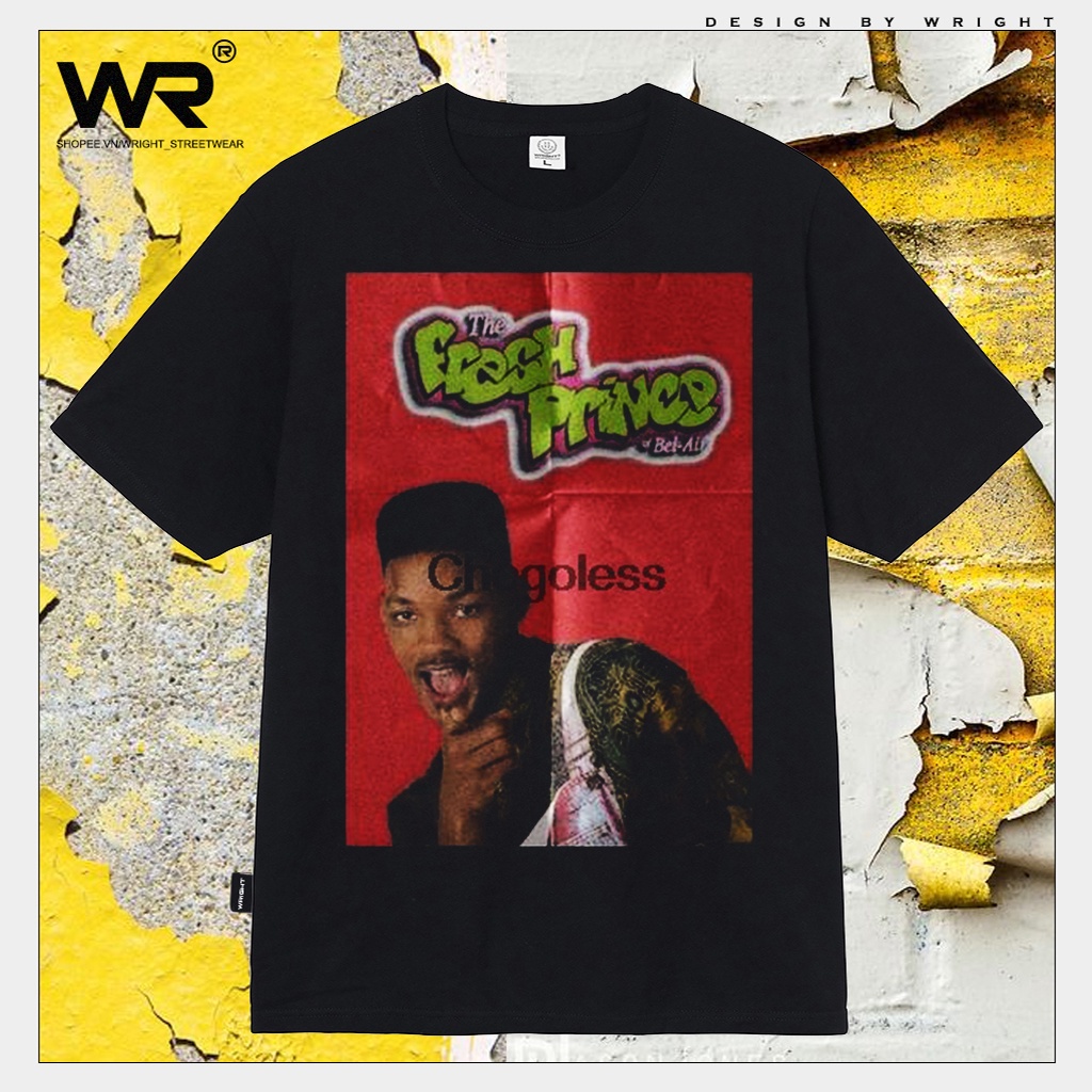 Áo thun Wright the Fresh Prince of Bel-Air phim sitcom phong cách streetwear cotton form rộng