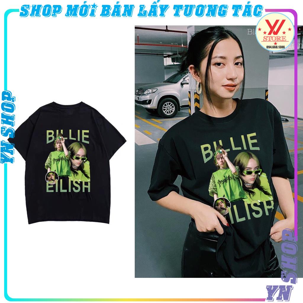 Áo thun nữ form rộng - Áo phông unisex nam nữ tay lỡ phong cách Billie Eillish