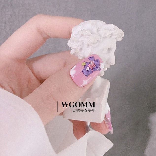 Sticker 3D Hoạt Hình Gấu Gum Đủ Màu - Hình dán móng tay 555/556/557/558