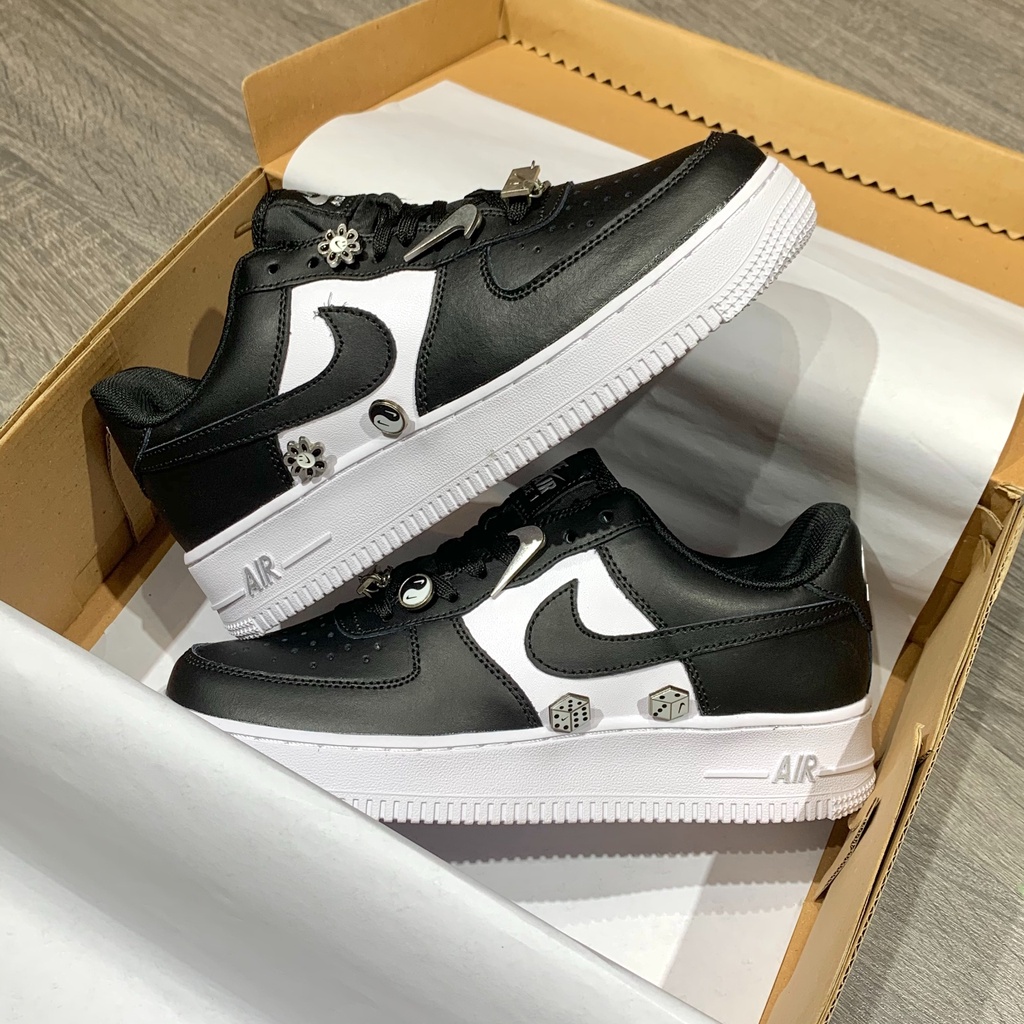 [Hàng cao cấp + Full Box + Tặng Tất] Giày A.F.1 Low Sil.ver Ch.ain Black