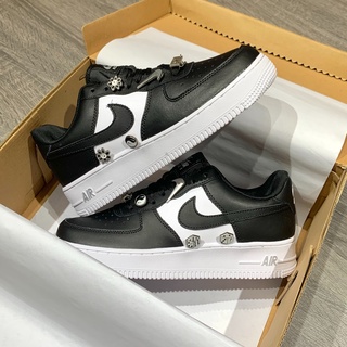 Giày a.f.1 low sil.ver ch.ain black