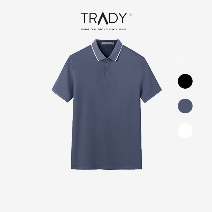 Áo thun POLO nam phối viền Trắng đủ 3 màu vải cá sấu Cotton xuất xịn, chuẩn form trẻ trung, thanh lịch - Trady Fashion