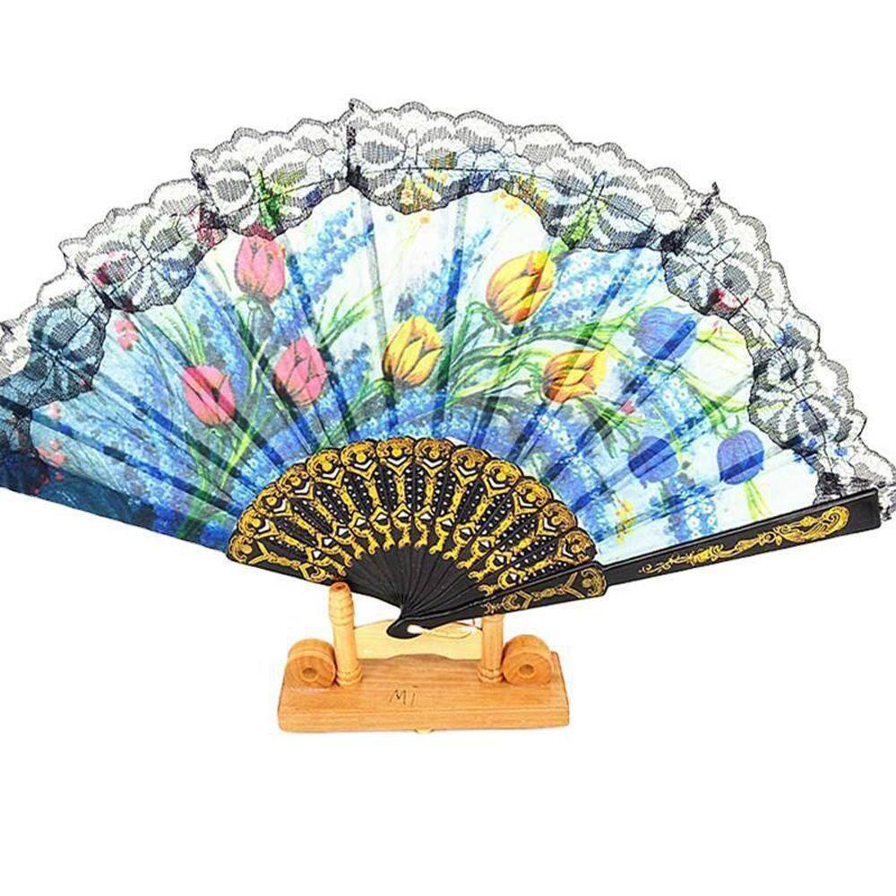 DANES Quạt Gấp Cầm Tay Thêu Họa Tiết Trang Trí Tiệc Cưới / Biểu Diễn Sân Khấu