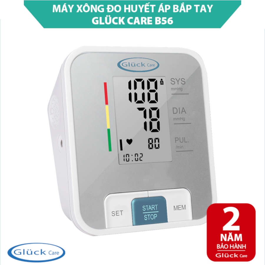 Máy đo huyết áp bắp tay tự động Gluck Care B56 thương hiệu Đức chính hãng bảo hành 24 tháng