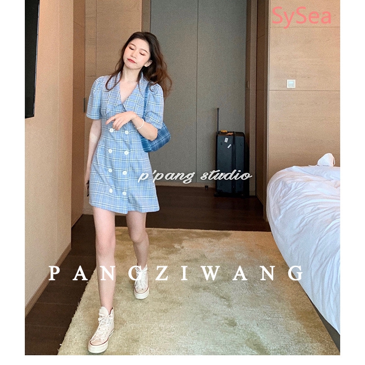 Đầm Midi Tay Ngắn Hoạ Tiết Kẻ Sọc Thời Trang Mùa Hè Cho Phái Nữ