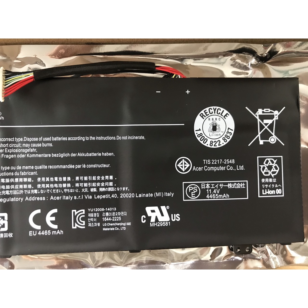 (BATTERY) PIN LAPTOP ACER VN7-591 AC14A8L (ZIN) (3 CELL) dùng cho Acer V15, Nitro Aspire VN7-571, VN7-591, VN7-791