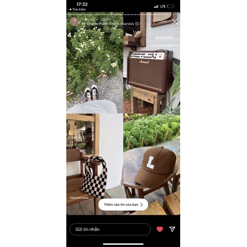 CHECKERED HANDBAG - TÚI LEN HANDMADE SIZE S