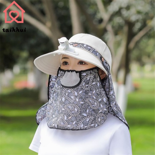 Mũ Chống Nắng Kèm Quạt Điện Tiện Dụng Khi Chạy Xe Ngoài Trời