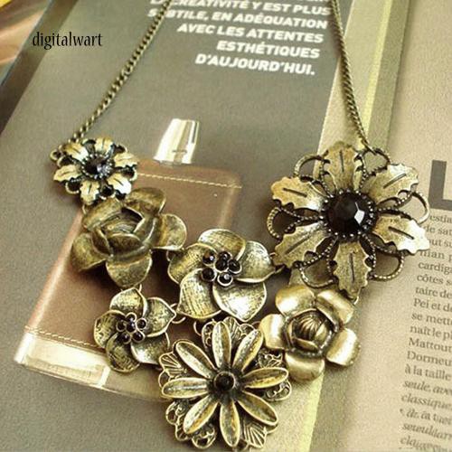 Dây Chuyền Hình Bông Hoa Đính Đá Phong Cách Thanh Lịch Dành Cho Nữ