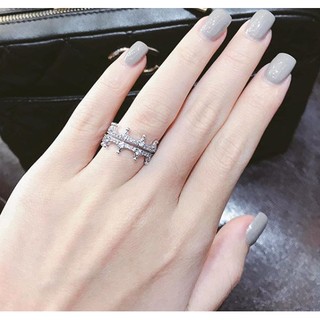 Nhẫn vương miện enchanted - Bạc 925 - Màu bạc và vàng hồng