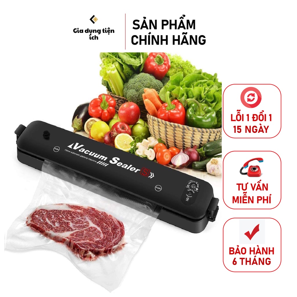 Máy hút chân không thực phẩm kèm hàn miệng túi  vacuum sealer  bảo quản thực phẩm, hút thực phẩm mini gia đình-T7011